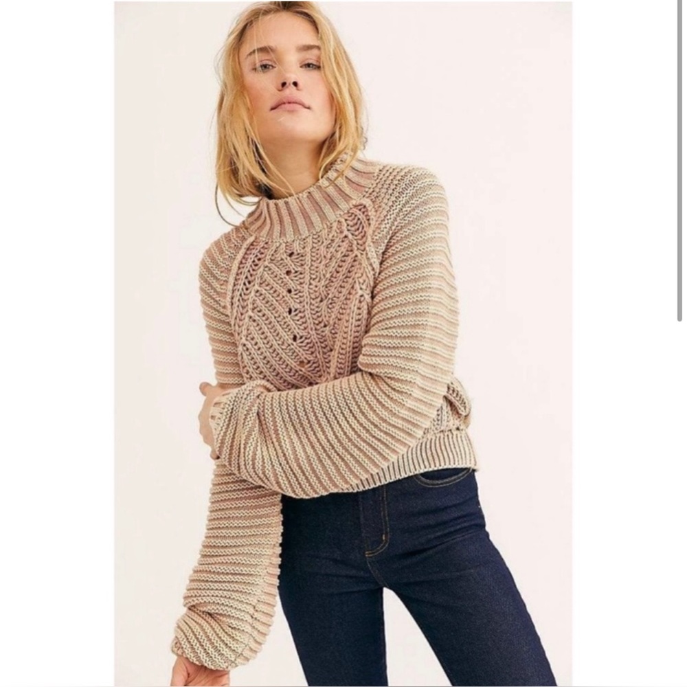 Free people sweetheart mock neck sweater size S